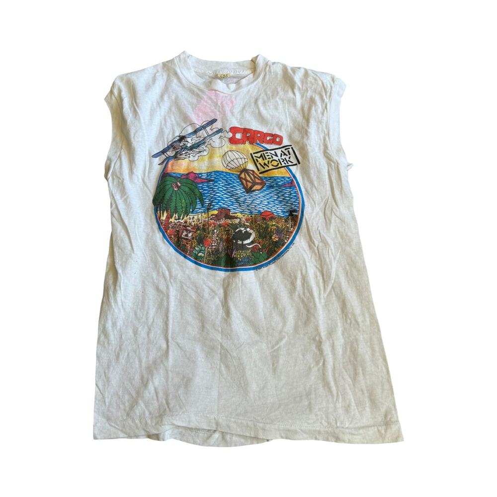 Vintage 1983 Men At Work Tee Size Mens Medium